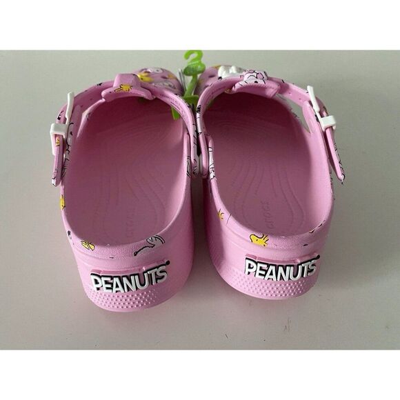 Crocs Peanuts Snoopy Woodstock Mary Jane Clog Pink 211130-90H Women’s Size 9 NEW - Picture 7 of 14